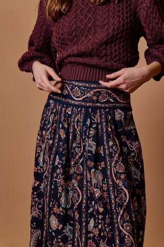 Morgan Midi Skirt in Bois