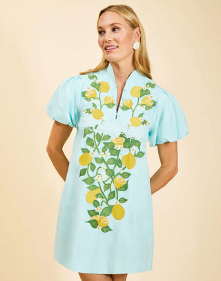 Elliana Mini Dress in Sorrento Citrus