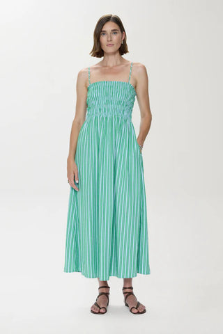 Bianca Maxi in Green/Blue Stripe