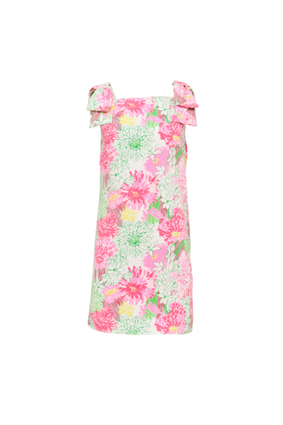 Carmine Shift Dress in Resort White Mum Patch