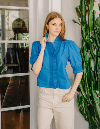 Zuri Top in Palace Blue