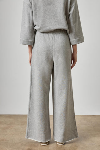 Full Length Terry Pant in Heather Grey