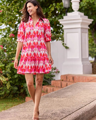 Tierney Dress in Paradise Ikat Peony