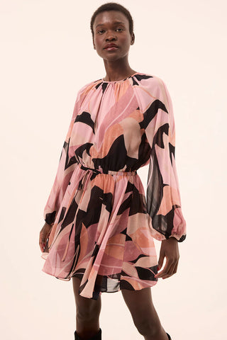 Anthea Dress in Moody Abstract Flora