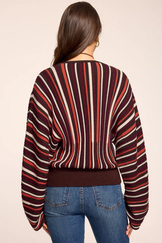 Jane Sweater in Cranberry Stripe