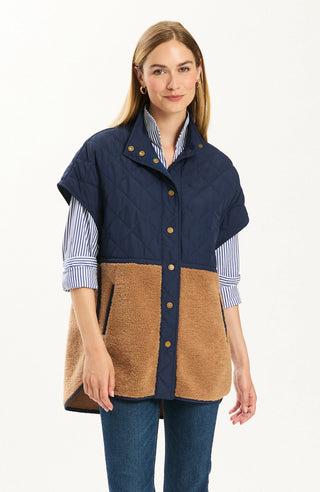 Cassidy Quilted Shirt in Iced Coffee