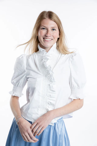 Kiki Ruffle Tee in White