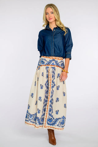 Phoebe Skirt in Handkerchief Ivory