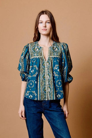 Imogen Top in Fioren Print