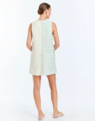 Etta Mini Dress in Solihiya Blue/Ivory