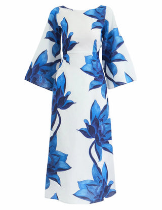 Camelia Dress in Lotus Indigo