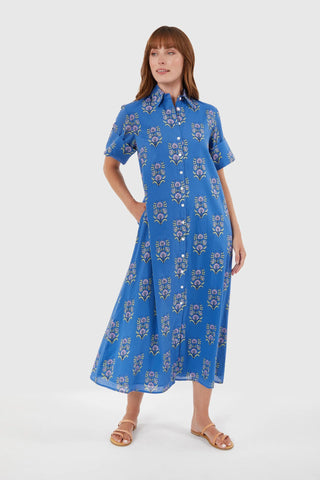 Gibbons Dress in Cornflower Mughal