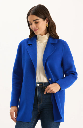 Shannon Car Coat in Banner Blue
