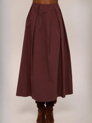Ridley Skirt in Deep Mahogany