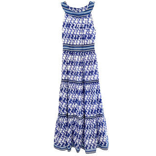 April Maxi Dress in Navy White Dot