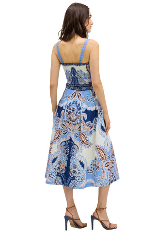 Mabel Skirt in Azure Paisley