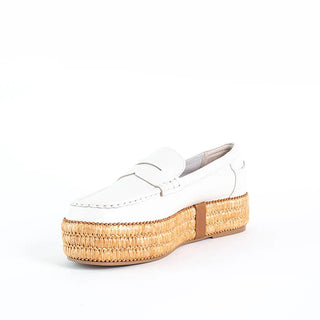 Greta Platform Loafer in Alabaster