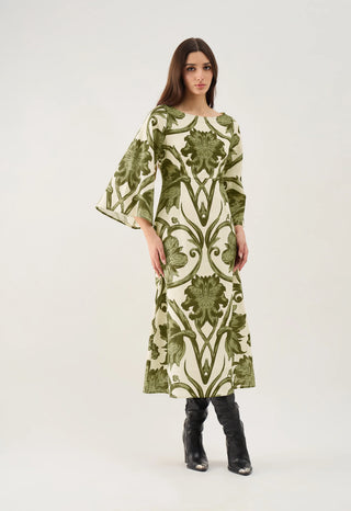Camelia Dress in Rosemore Olive
