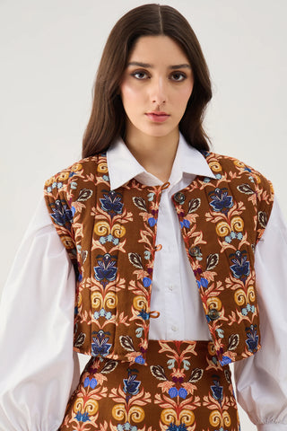 Lexie Vest in Holly Walnut