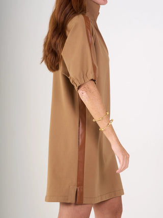 Poppy Dress in Luggage Ponte