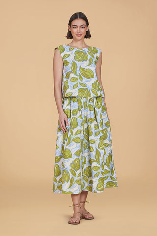 Georgia Skirt in Zest Leaves