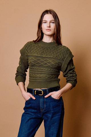 Susannah Sweater in Winter Moss