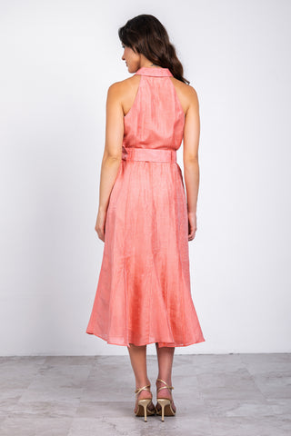 Jolene Midi Dress in Coral M
