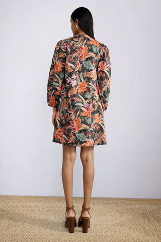 Gianna Dress in Bali Floral Syrah