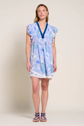 Sasha Dress in Blue Padang