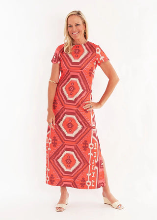 Malabar Dress in Kilim Maple