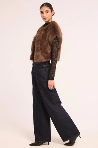 Kira Vest in Dark Brown