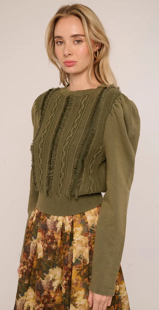 Liv Knit Pullover in Ivy Green