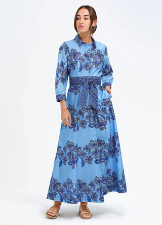Kit Shirt Dress in Blue