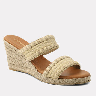 Nolita Wedge in Sand Raffia
