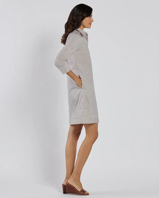 Finley Cotton Shirting Dress in Sand
