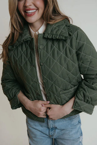 Ellory Jacket in Green Embroidery