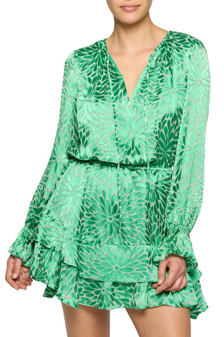 Marianna Dress in Bright Palm