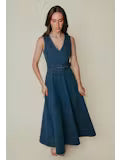 Drew Dress in Dark Denim