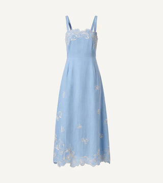 Marceline Midi Dress in Glacier Lake