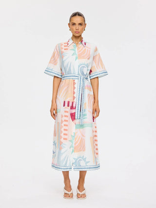 Yali Midi Dress in Pink