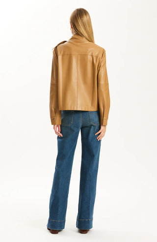 Rebecca Leather Tie in Latte