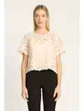 Carmen Top in Natural Lace